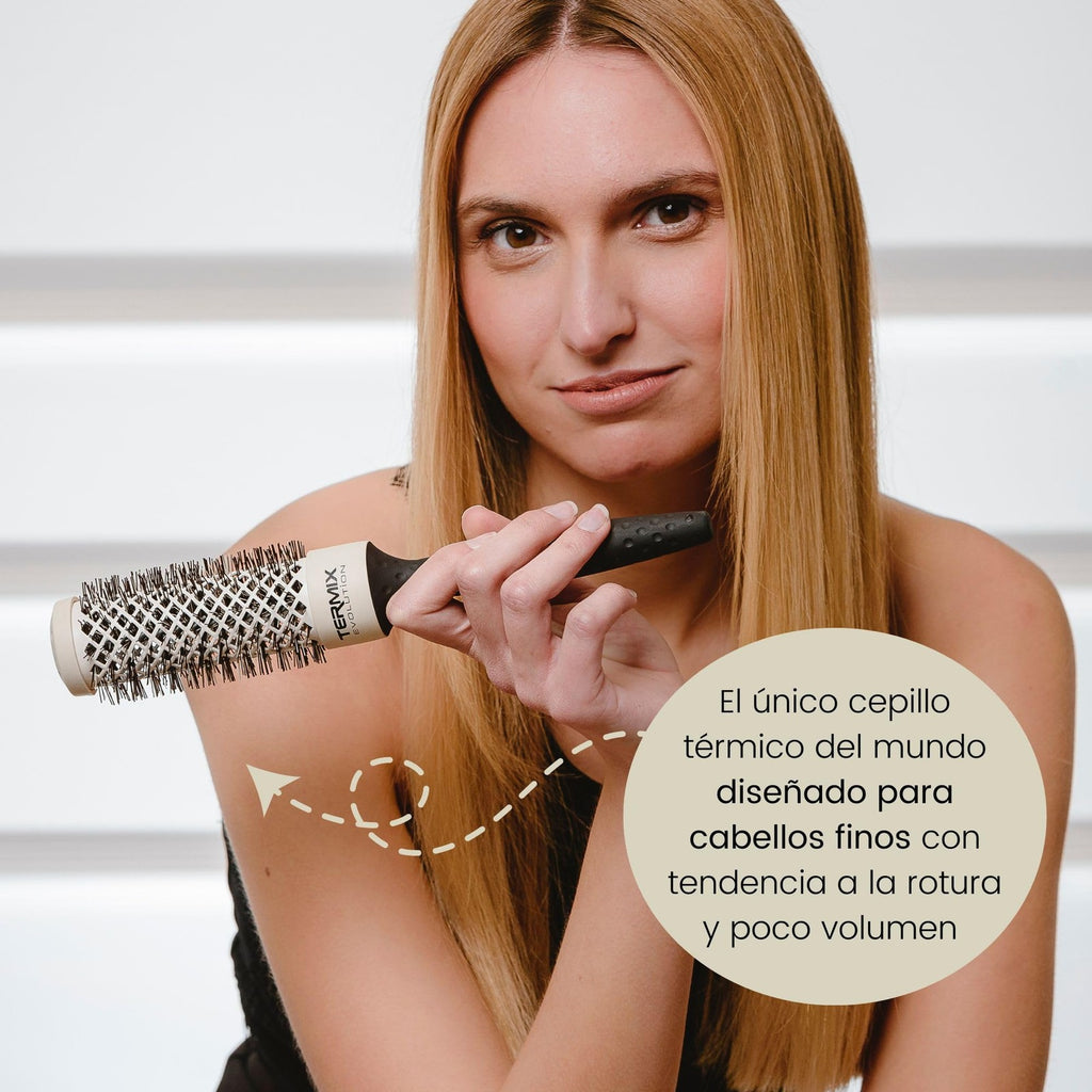 Termix Evolution Soft 23mm Hairbrush for Thin Hair with Ionized Bristles