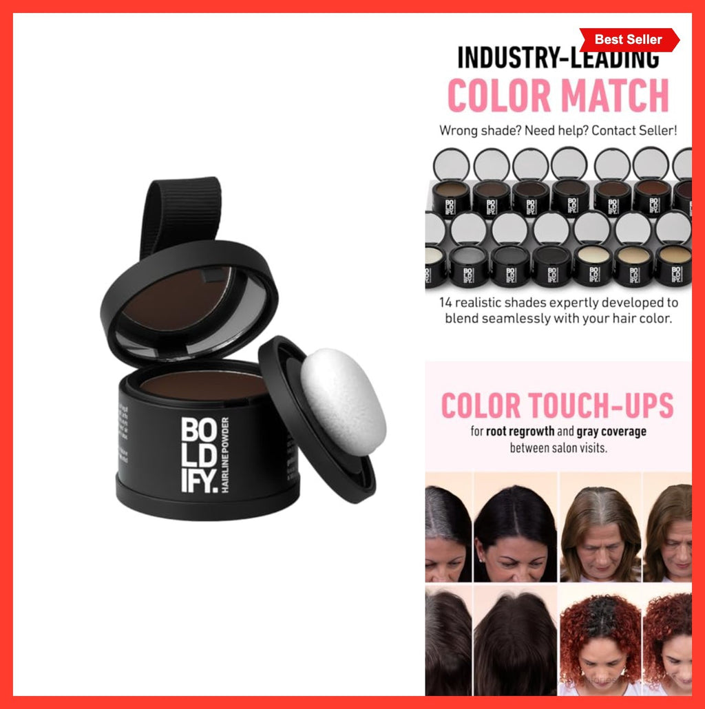 Hair Root Touch Up Powder Hazel Brown 4g - Instant Hairline Concealer