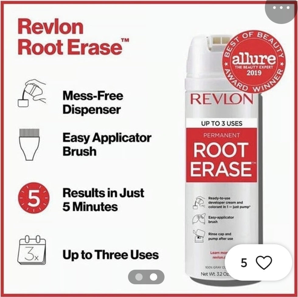 Revlon Root Erase Hair Color Kit 4B Burgundy Permanent Hair Dye 2 Pack