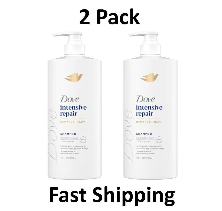Dove Intensive Repair Shampoo for Damaged Hair 2-Pack, 28 Fl Oz