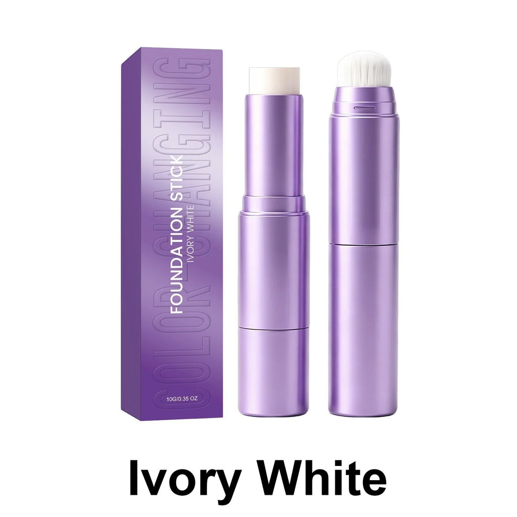 Unbranded 2-in-1 Waterproof Foundation Stick with Built-In Brush