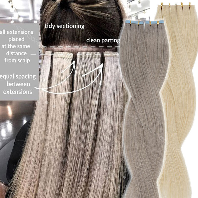 Remy Human Hair Tape-In Extensions - Highlight Ombre 100G