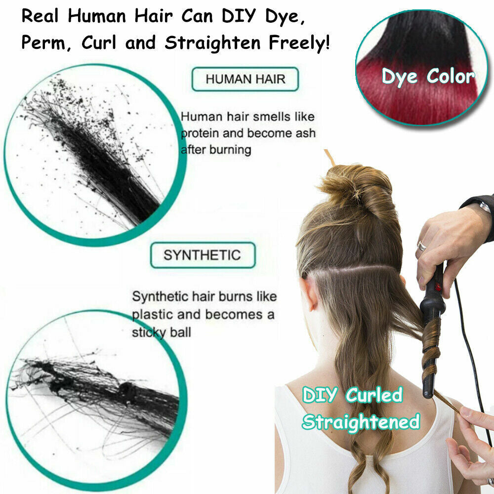 Micro Ring Loop Beads Hair Extensions - 100% Remy Human Hair, Straight, Multiple Lengths & Colors