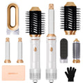6-in-1 Hair Dryer Brush Curling Wand Set Ionic Air Styling Tools