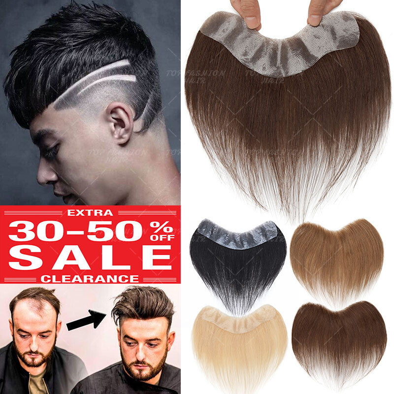 Men's Human Hair Replacement System Toupee with PU Lace Mono Base - Remy Hair Piece