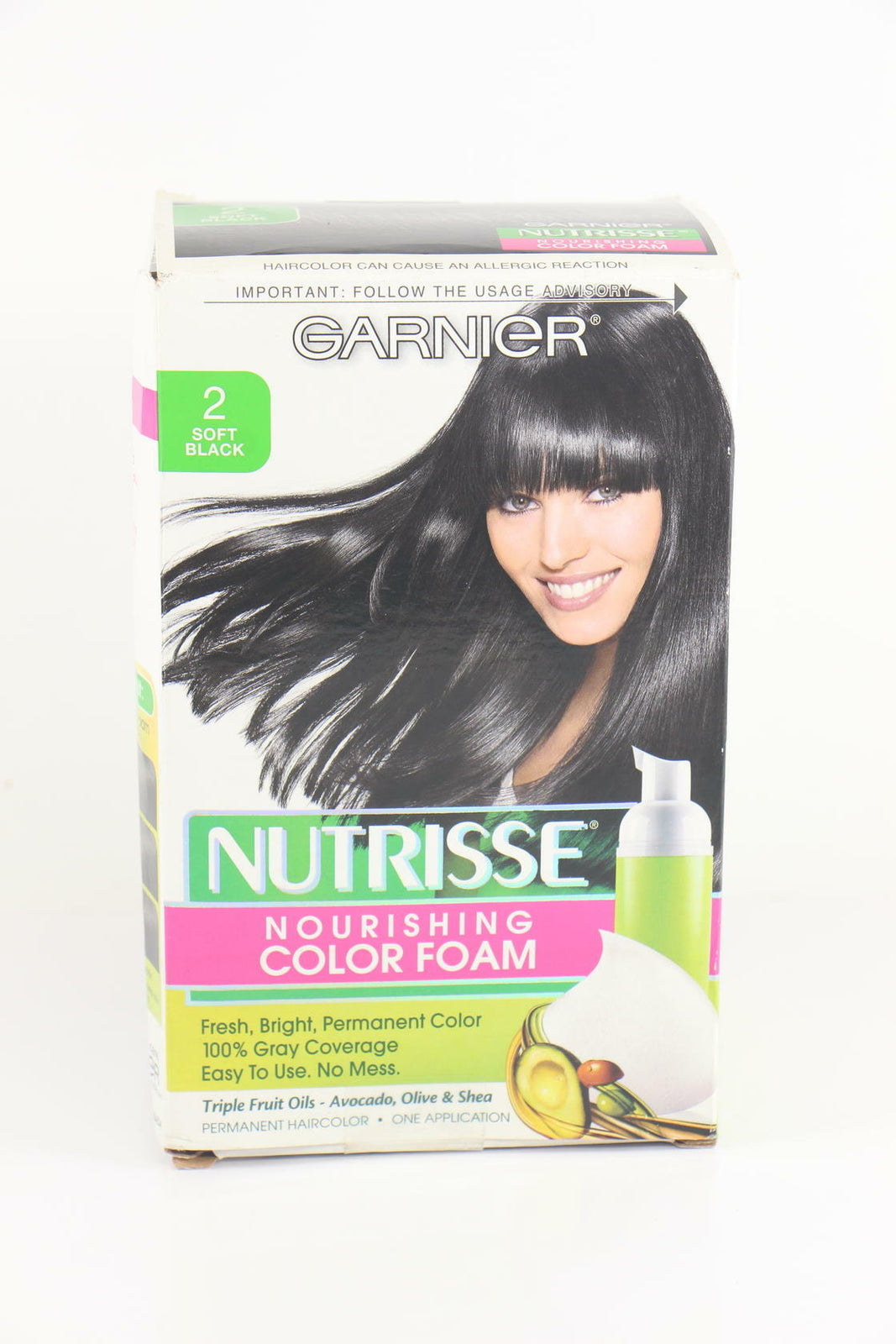 Garnier Nutrisse Nourishing Color Foam Hair Dye - Soft Black #2