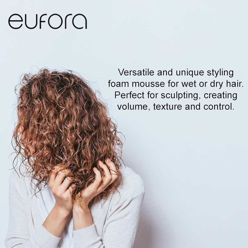 Eufora Volumizing Hair Styling Foam Mousse for Curl & Frizz Control 8 oz