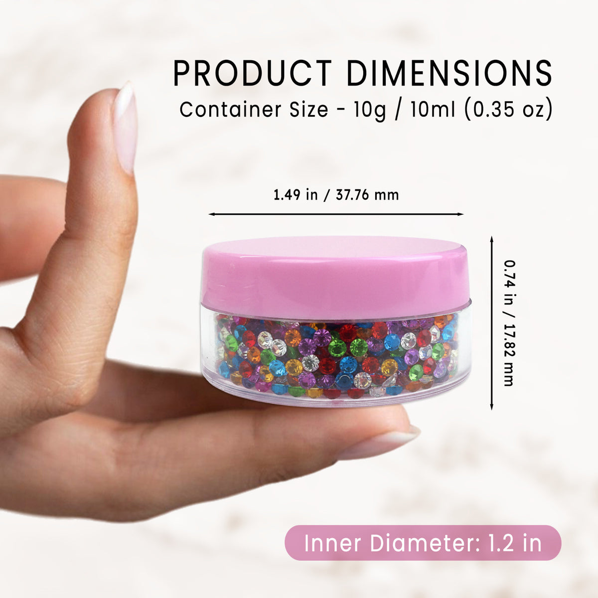 100 Pcs 10G/10ML Clear Plastic Sample Jars with Pink Lids – Cosmetic Storage