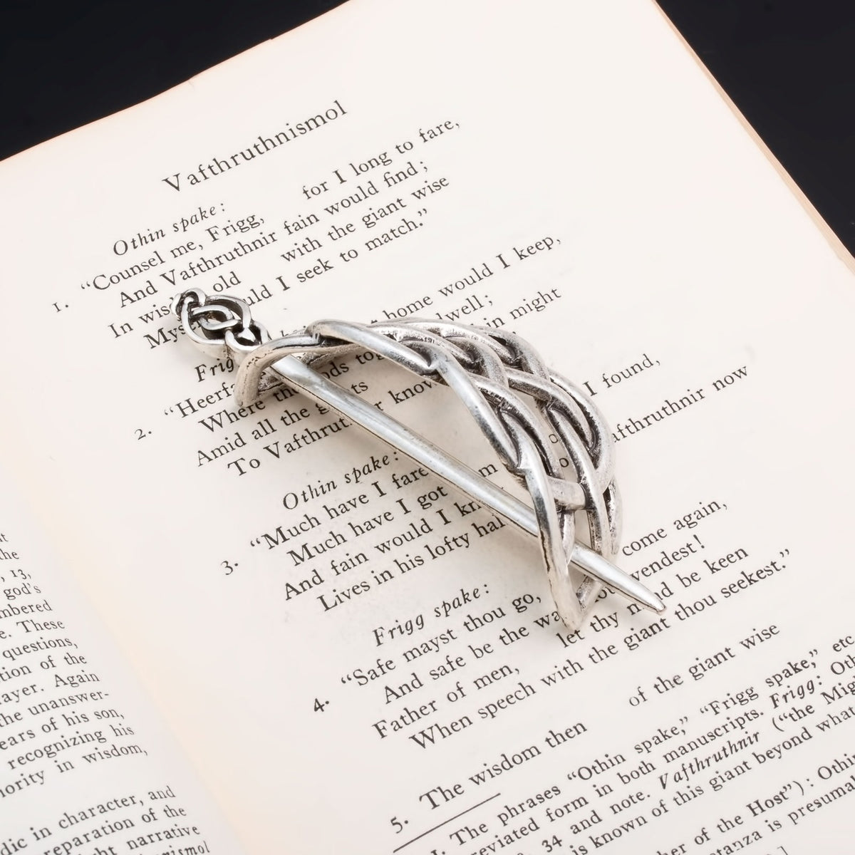 Silver Celtic Infinity Knot Hair Pin - Viking Style Hair Accessory