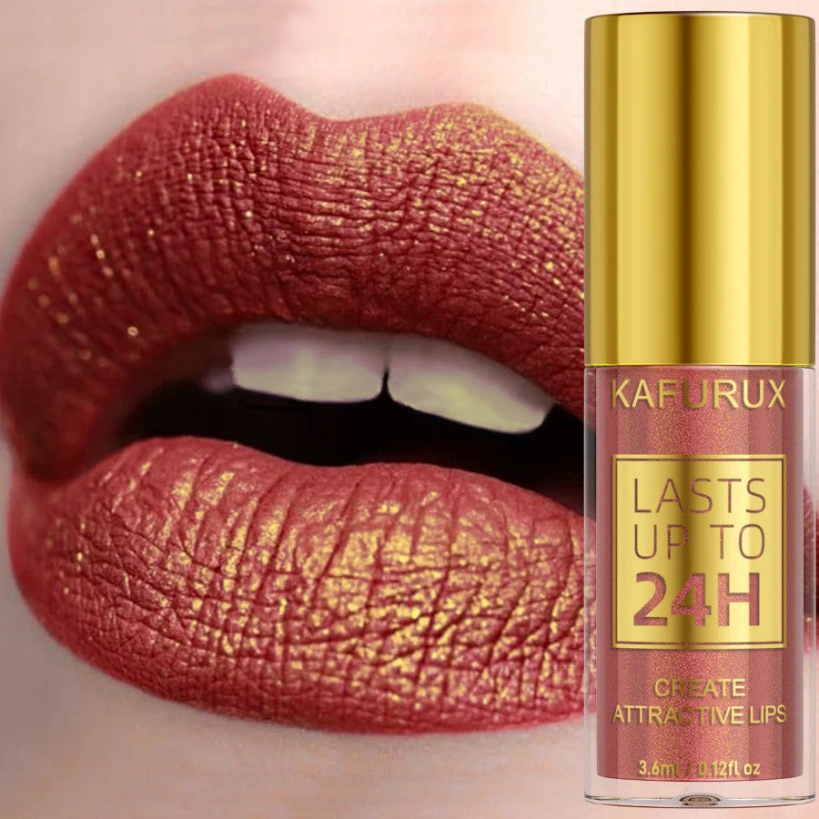 14-Color Glitter Lip Gloss Set Long Lasting Waterproof Lipstick