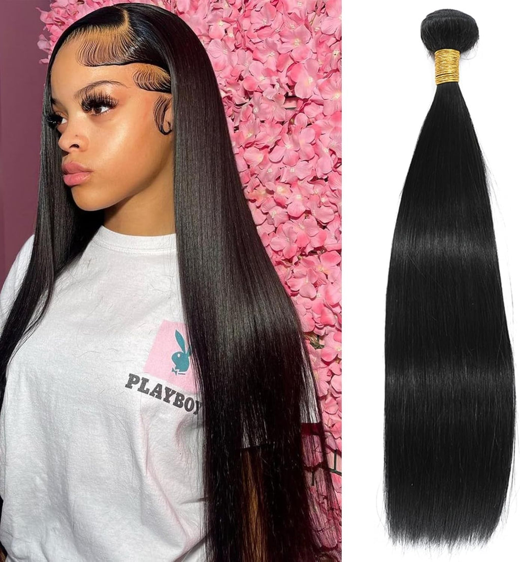 Brazilian Straight Human Hair Extensions 30 Inch - Unprocessed 12A Virgin Hair
