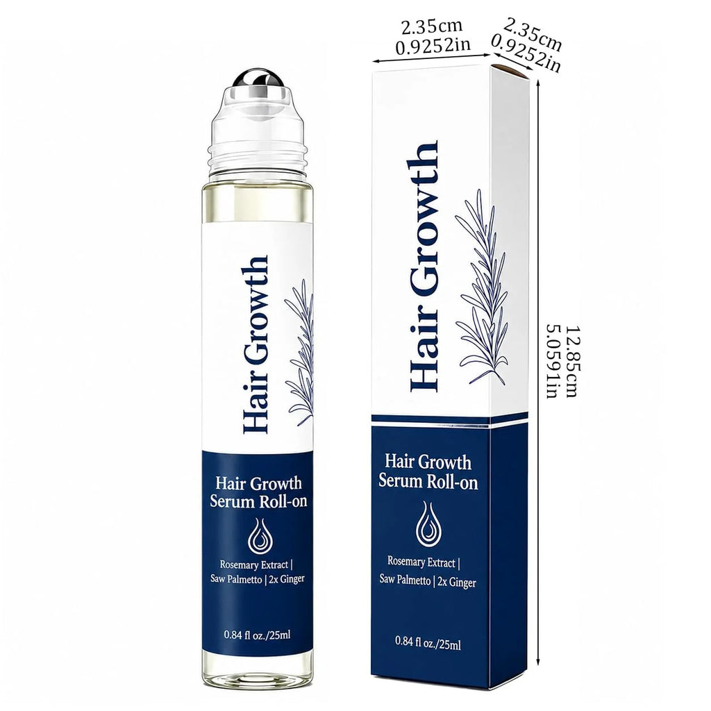 Hair Growth Serum Roll-On for Thicker Hair - 2 Pack, 0.85 Fl Oz