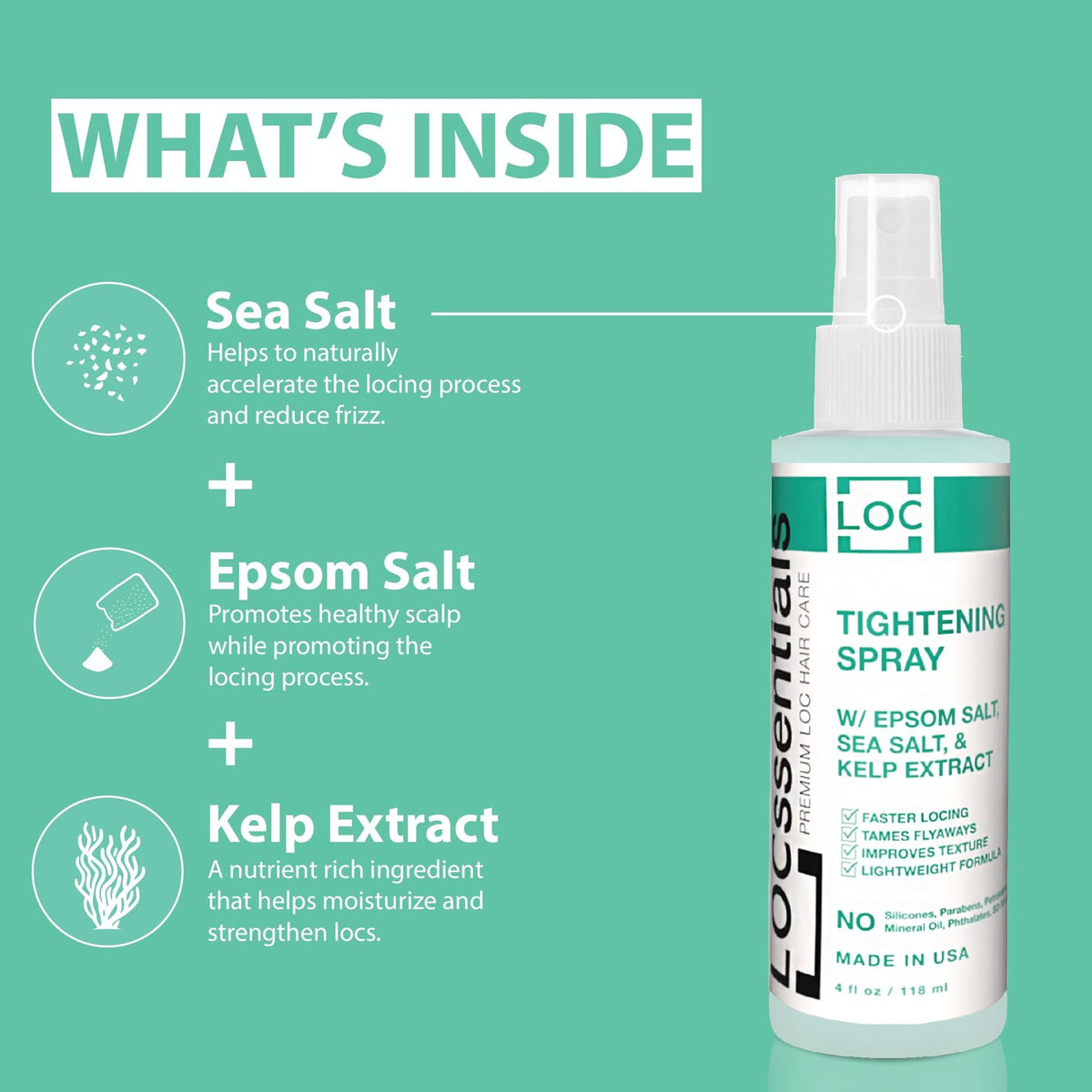 Sea Salt Hair Spray for Dreadlocks & Textured Styles - 4 Fl Oz
