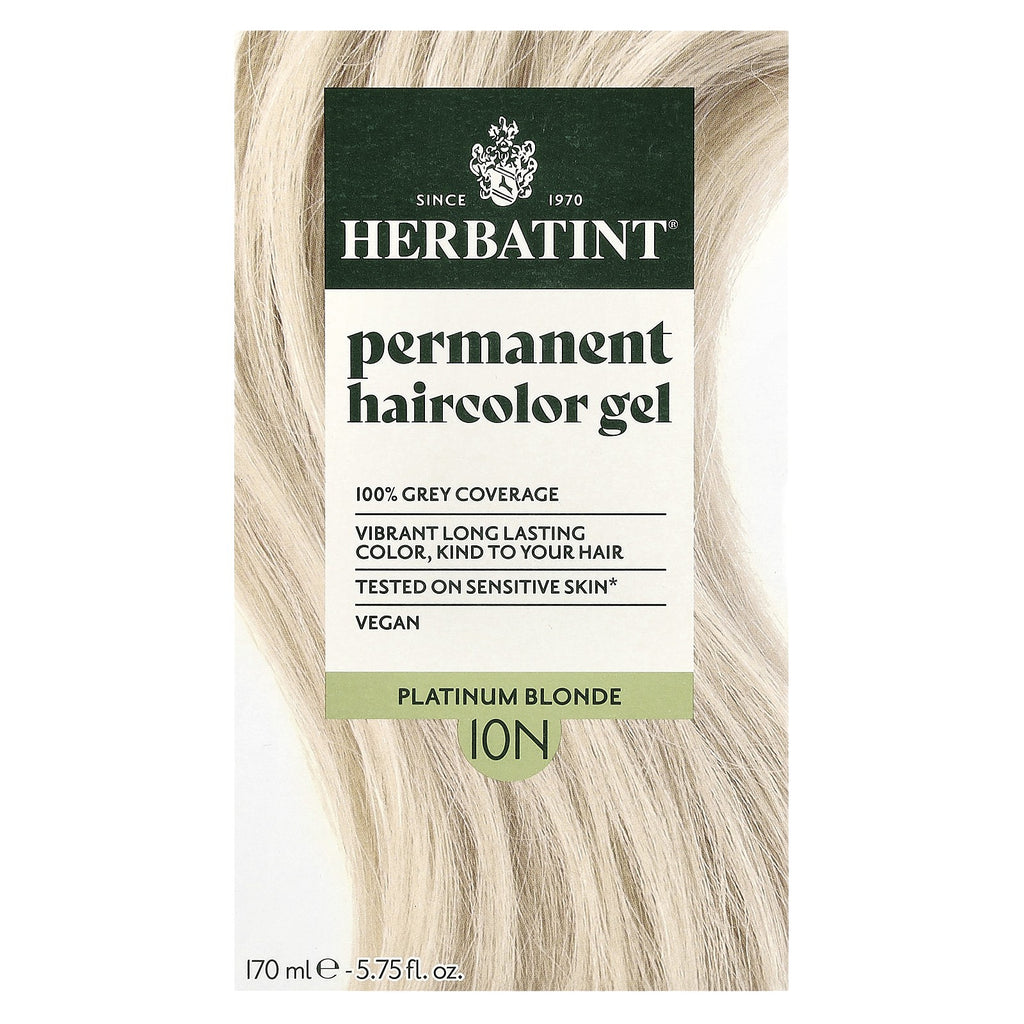 Herbatint Permanent Hair Color Gel 10N Platinum Blonde 5.75oz