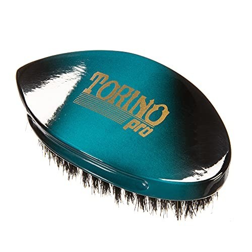 Medium Boar Bristle Curved Palm Brush for 360 Waves - Wave Cap & Durag Use