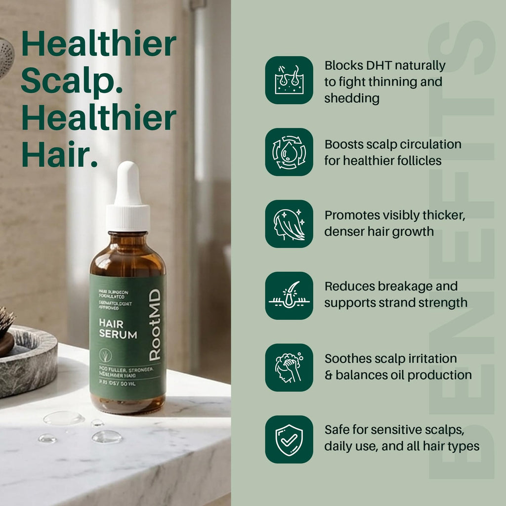 Hair Growth Serum for Thinning Hair with DHT Blocker - 2 Pack