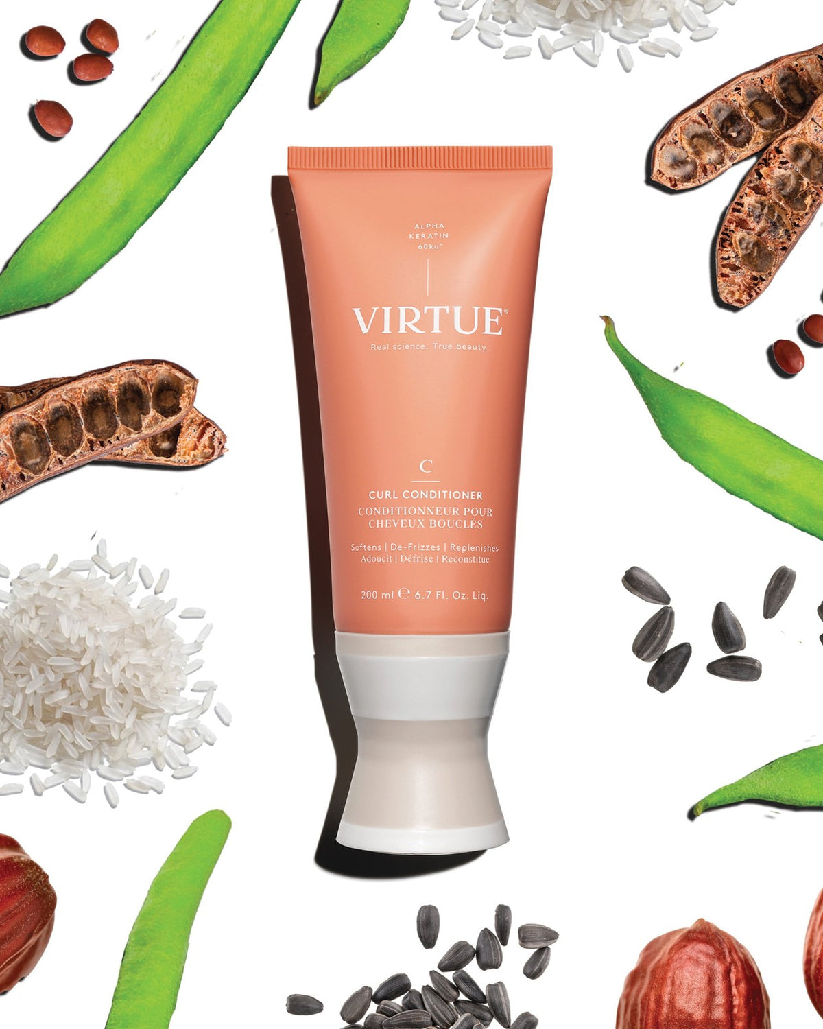 Virtue Labs Curl Conditioner - Hydrating, Silicone-Free, 6.7 Fl Oz