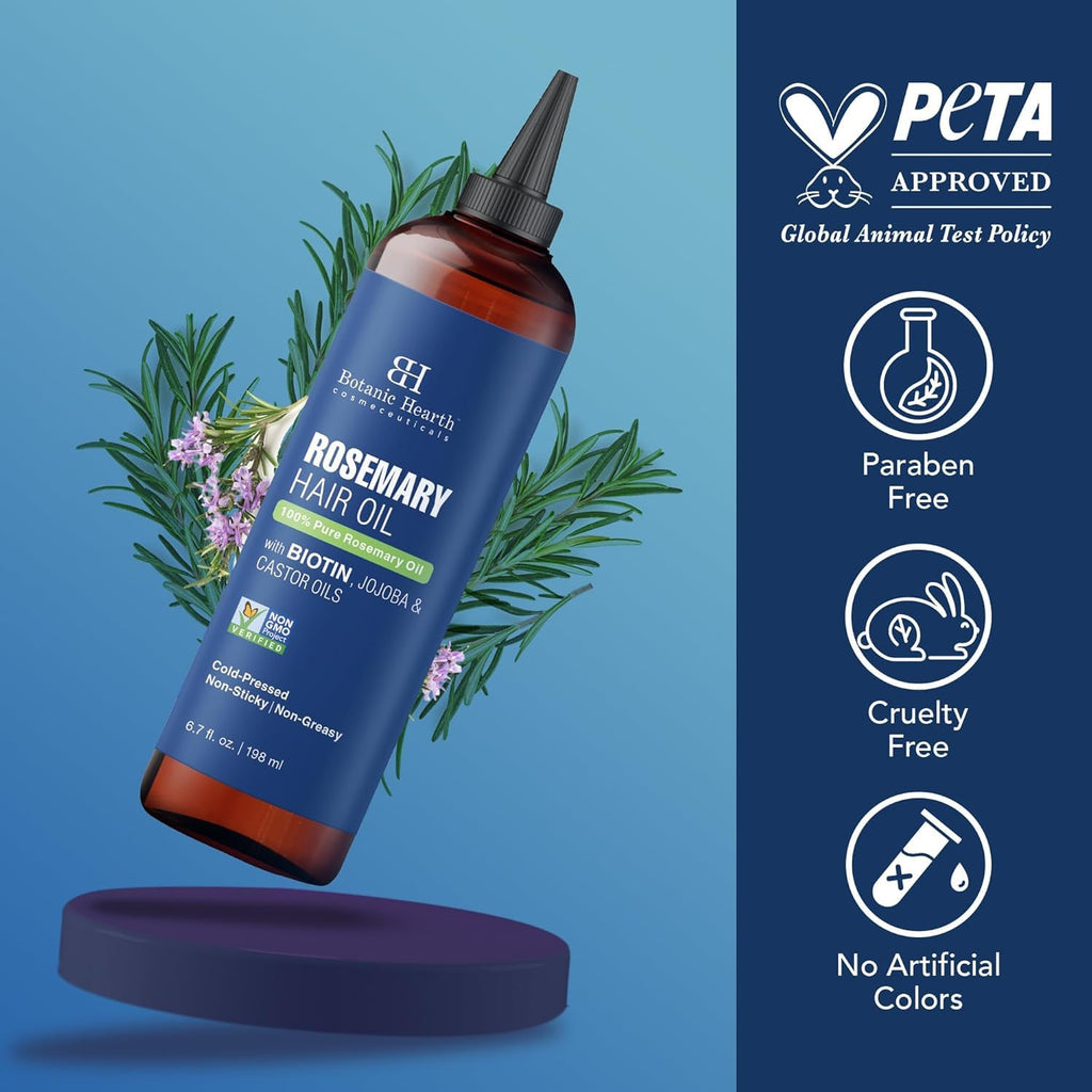 Rosemary Hair Oil for Hair Growth & Thickening - 6.7 Fl Oz