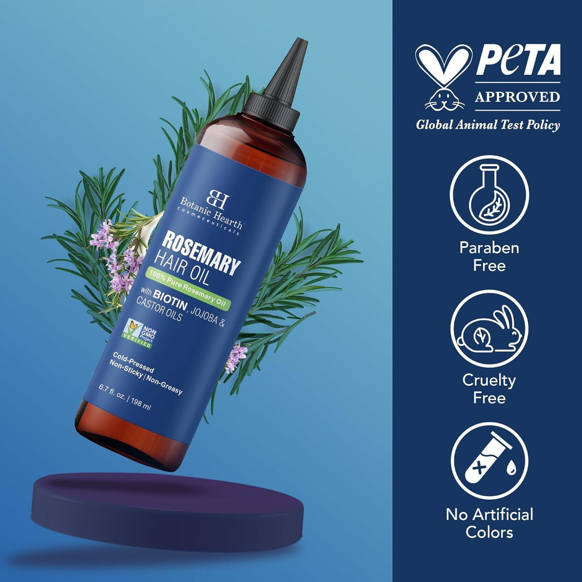 Rosemary Hair Oil for Hair Growth & Thickening - 6.7 Fl Oz