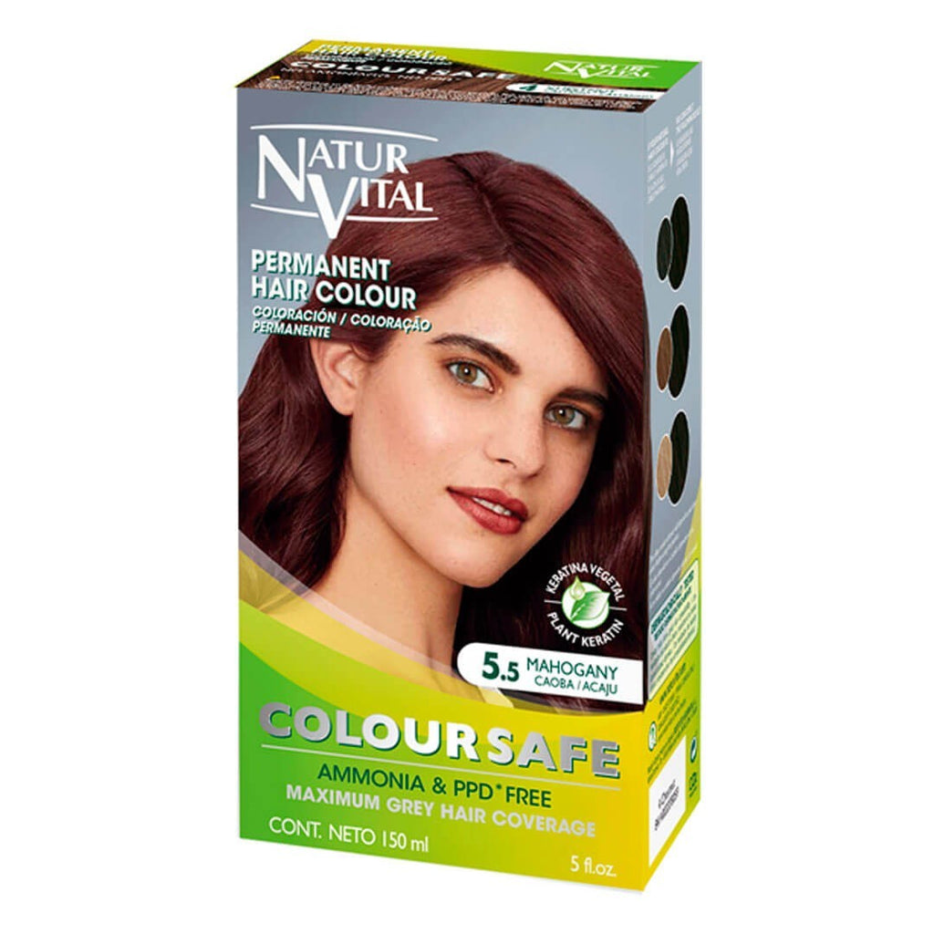 Mahogany Hair Dye Set with Shampoo & Mask - Ammonia-Free Gray Coverage