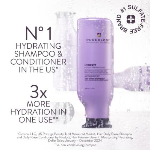 Hydrate Conditioner for Dry & Color-Treated Hair - Sulfate-Free, Nourishing Moisturizer