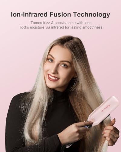 1.75-Inch Infrared Ionic Titanium Ceramic Hair Straightener - Salon-Quality Flat Iron