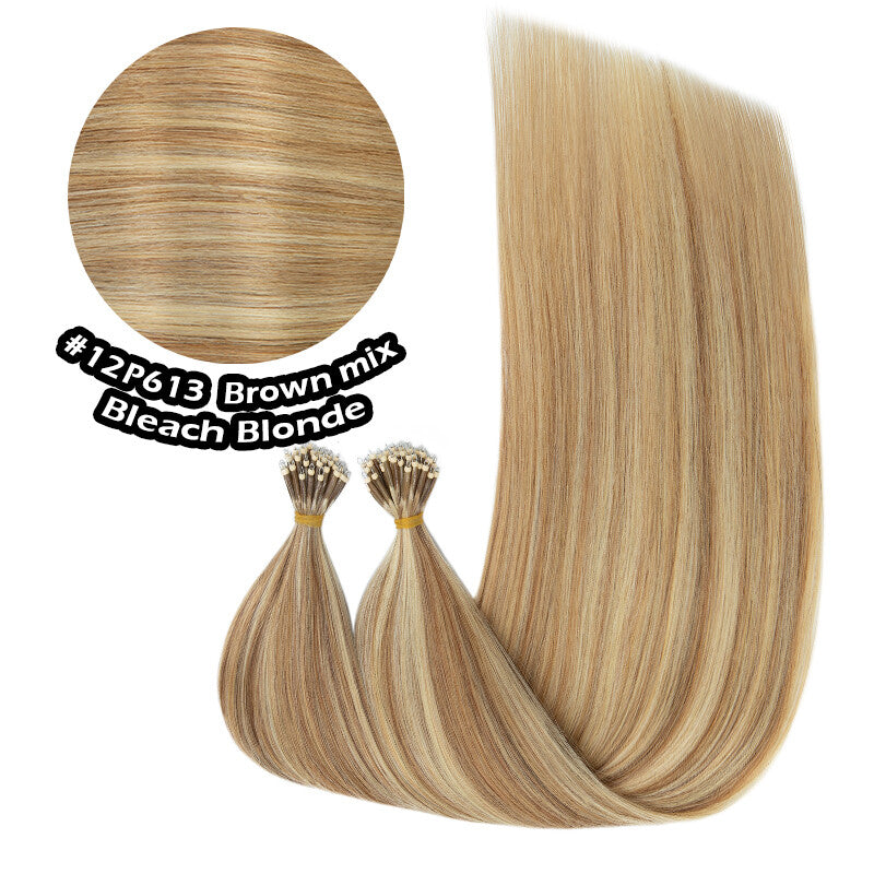 100% Human Hair Extensions Nano Ring Loop Micro Beads Blonde S