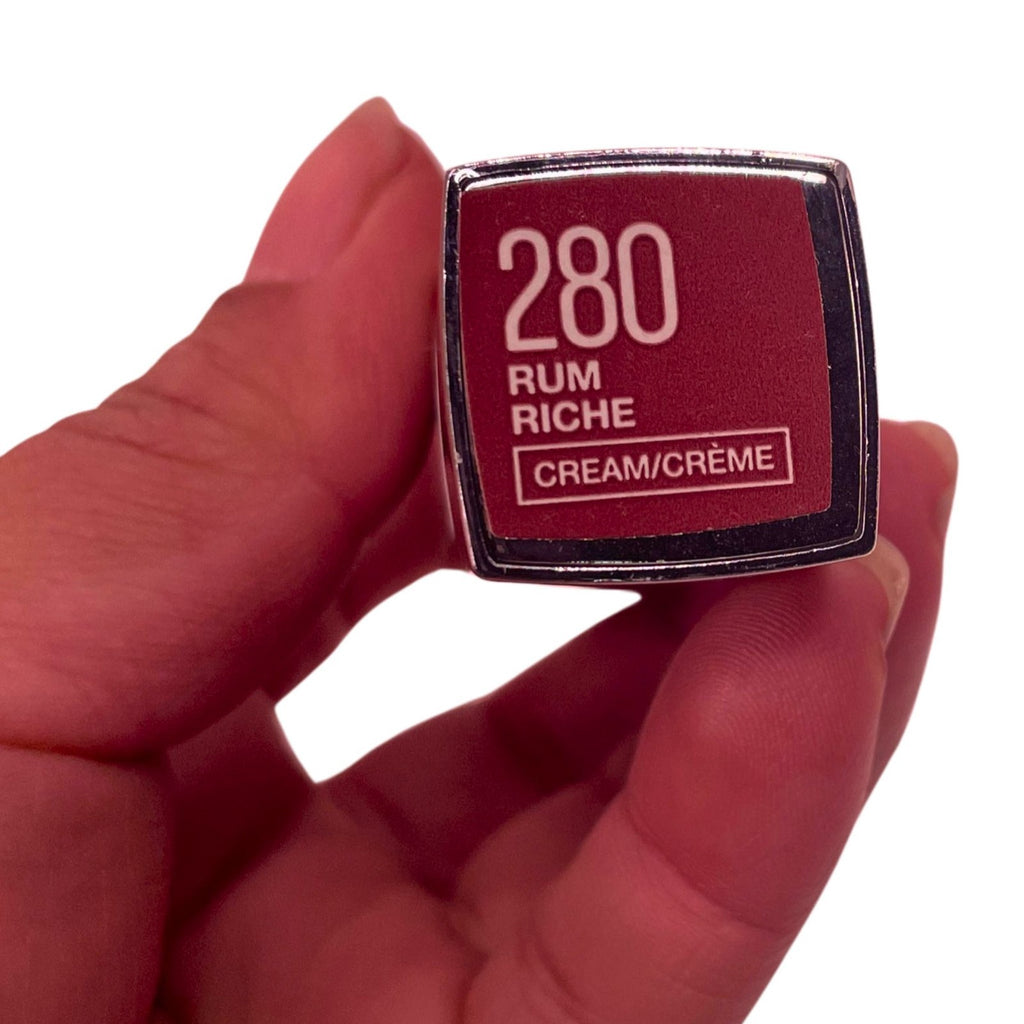 Maybelline Cream Lipstick 280 Rum Riche 2-Pack - Moisturizing, Full-Coverage Lip Color