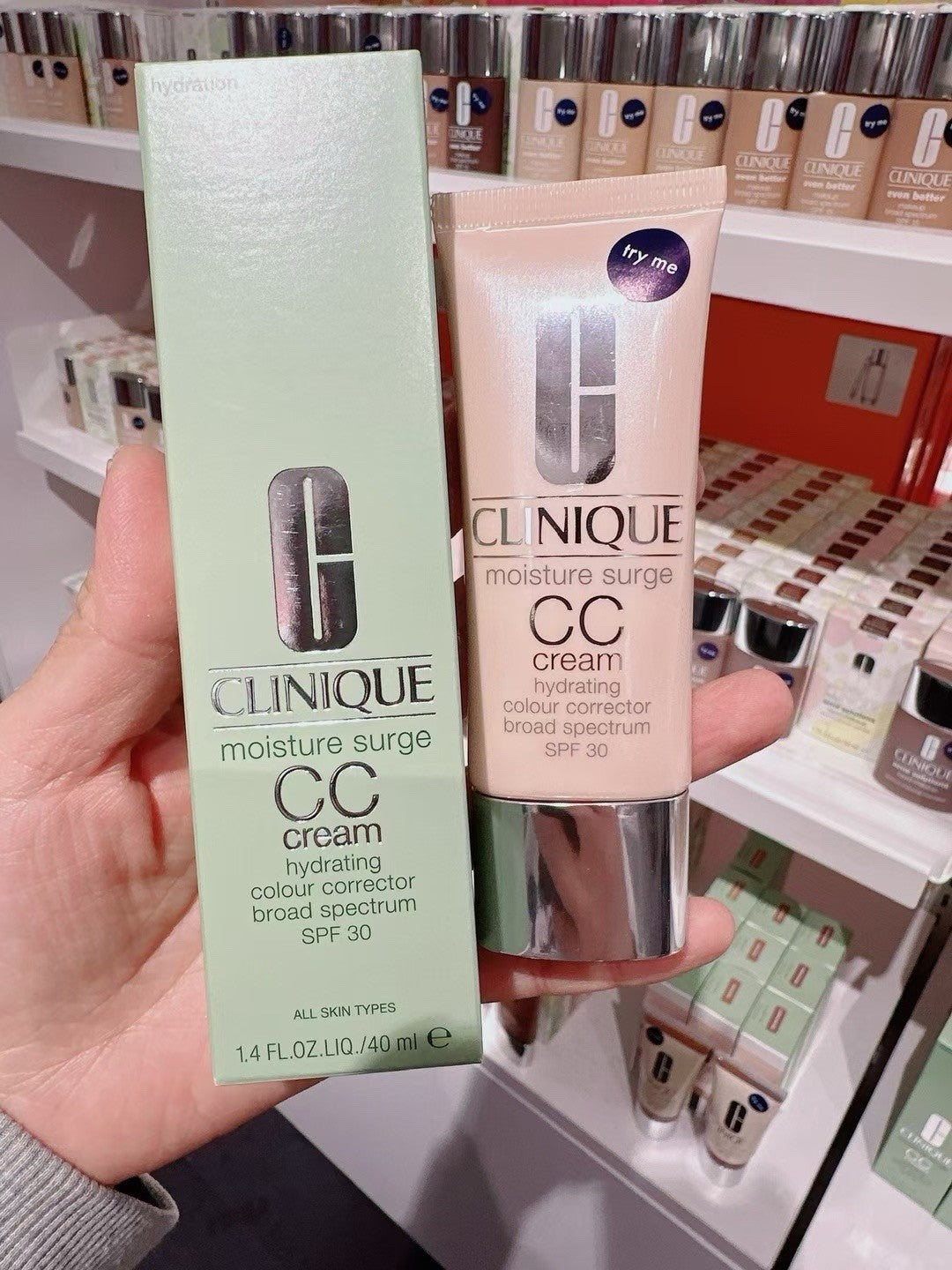 Clinique Moisture Surge CC Cream SPF 30 Very Light 1.4 oz Face Sunscreen