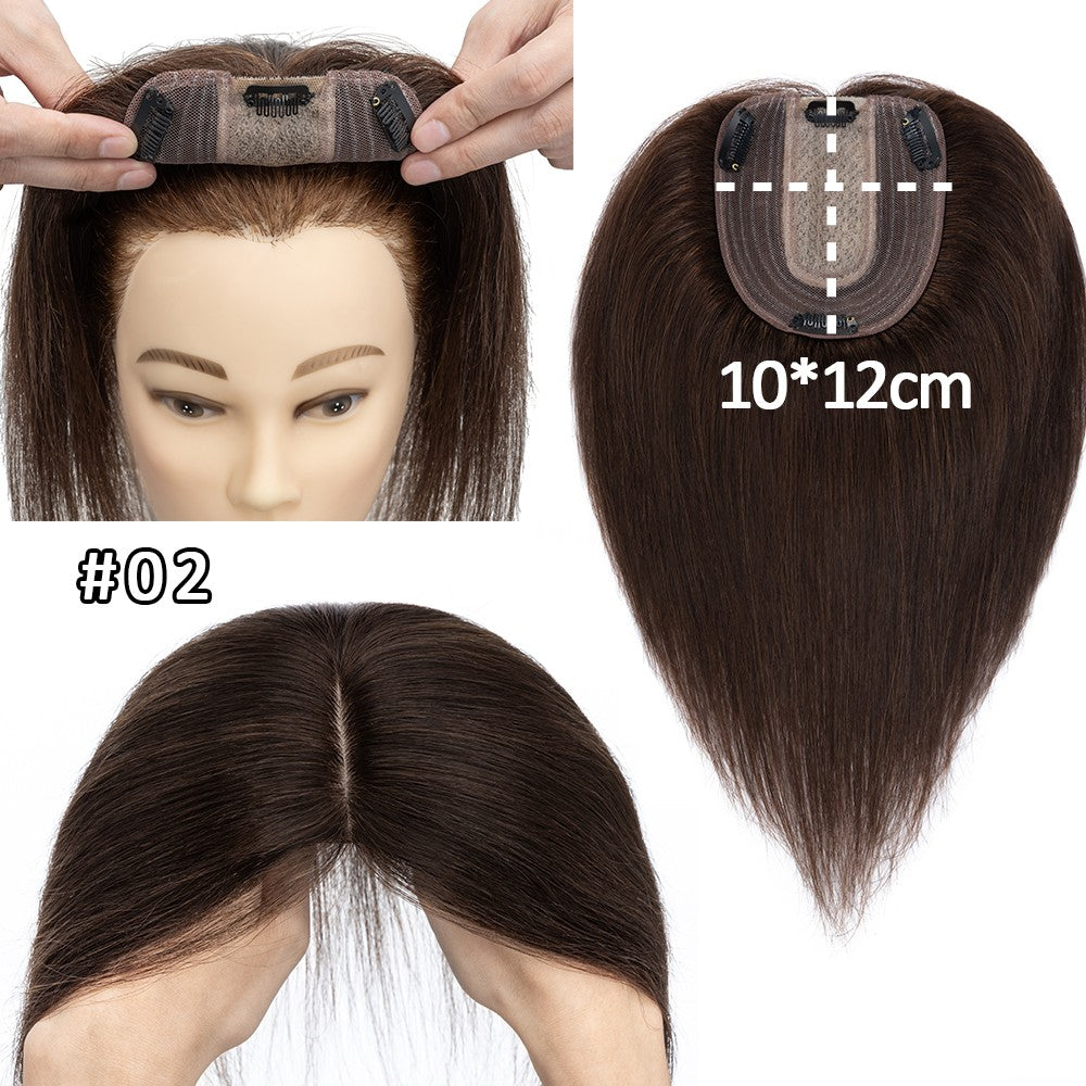 Clip-In Hair Topper Human Hair for Thin Hair Volume & Coverage