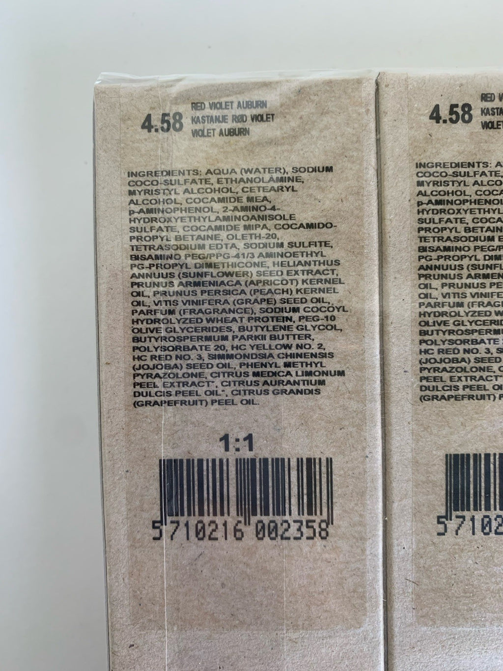 Ammonia Free Hair Color 4.58 Red Violet Auburn - Lot of 3 Tubes