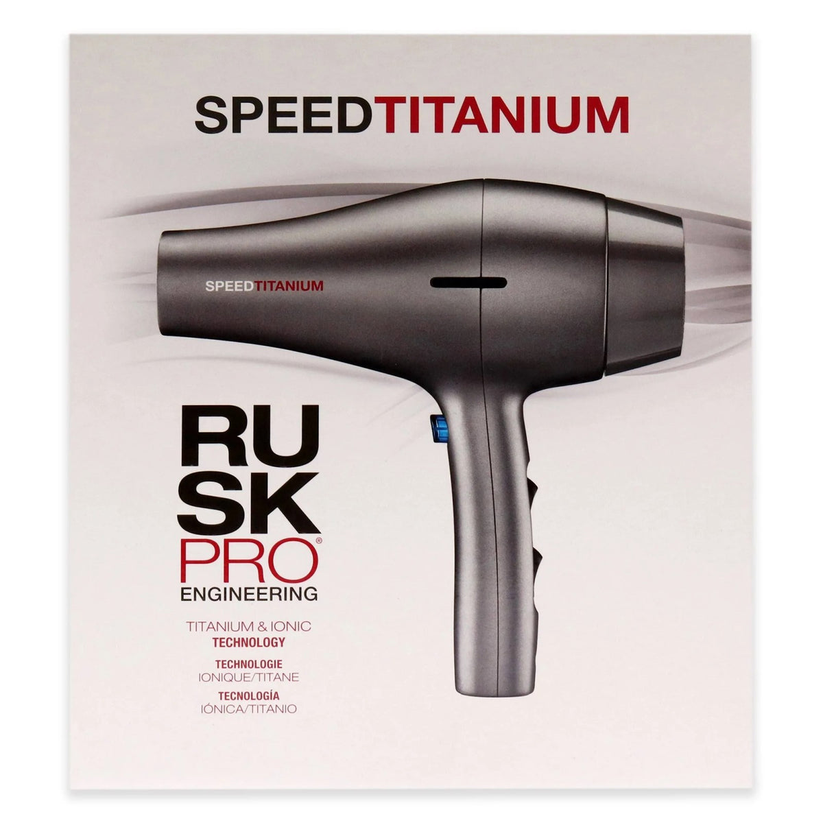 RUSK PRO Speed Titanium Hair Dryer with Ionic Generator & Diffuser