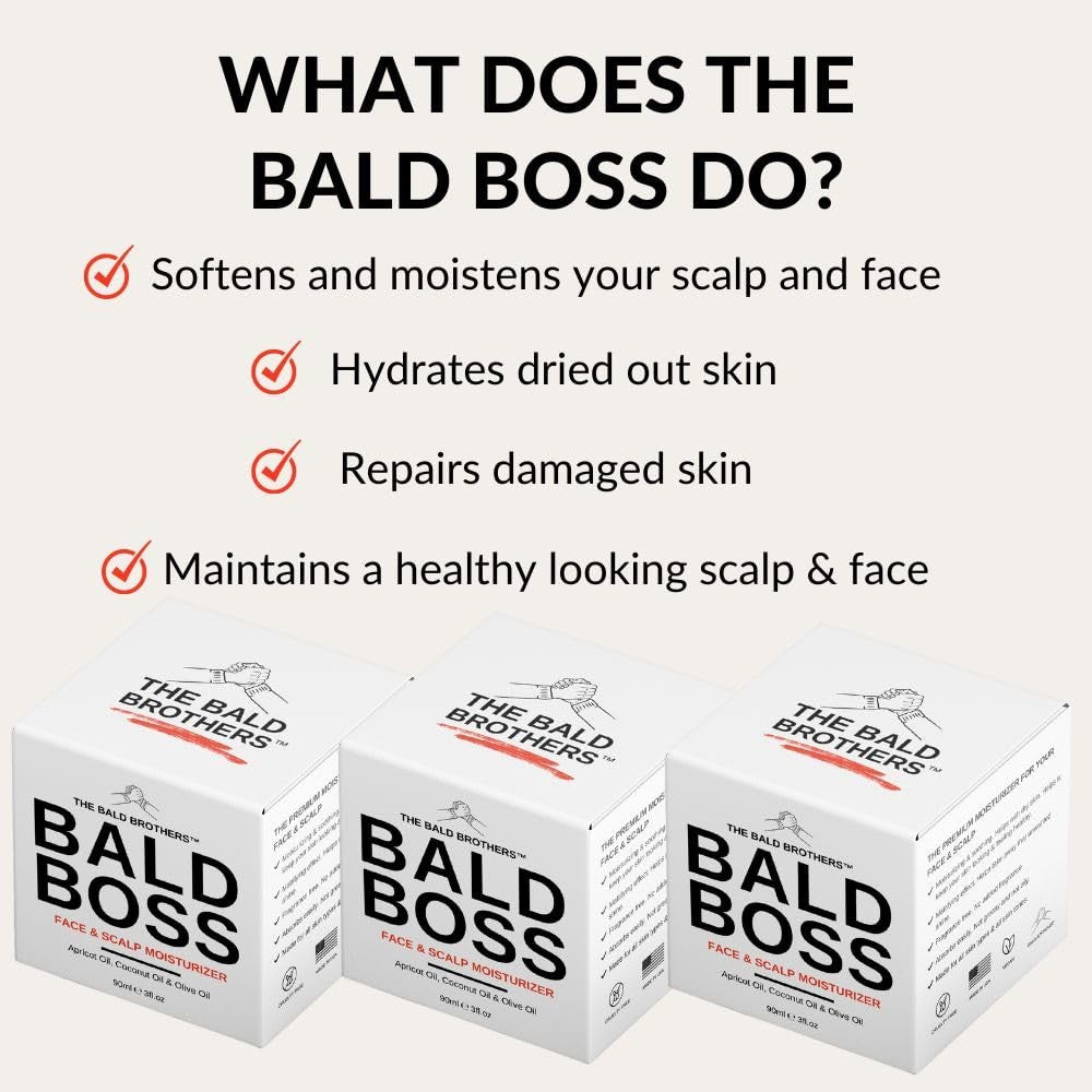 Men's Scalp Moisturizer for Bald Heads – Hydrating Face & Head Care