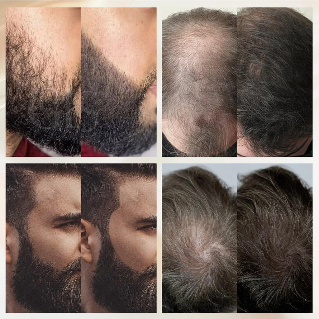 Waterproof Beard Pencil Filler & Brush for Men - Long Lasting Natural Finish