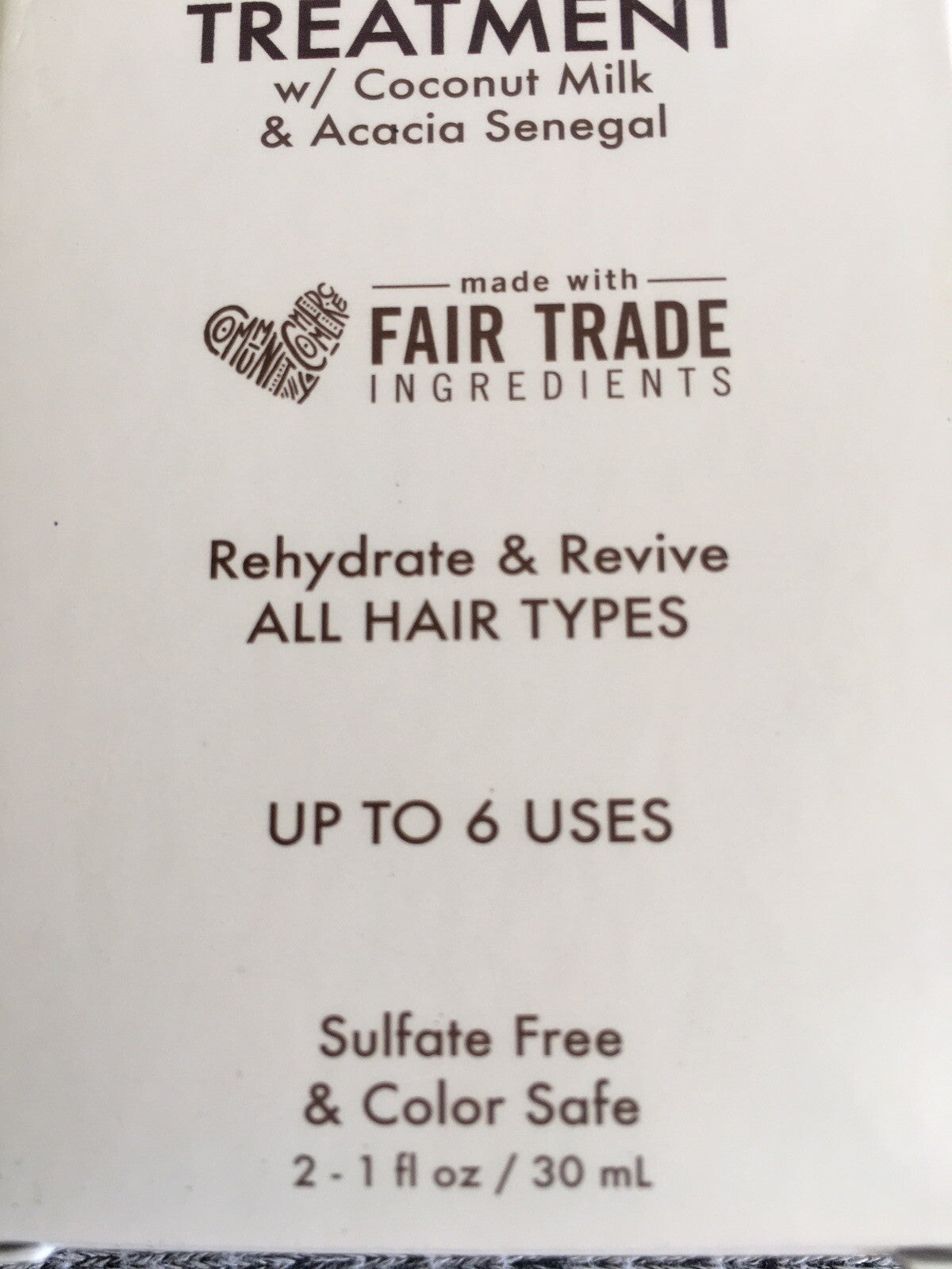 Shea Moisture Virgin Coconut Oil Rehydration Hot Oil Treatment 1 oz