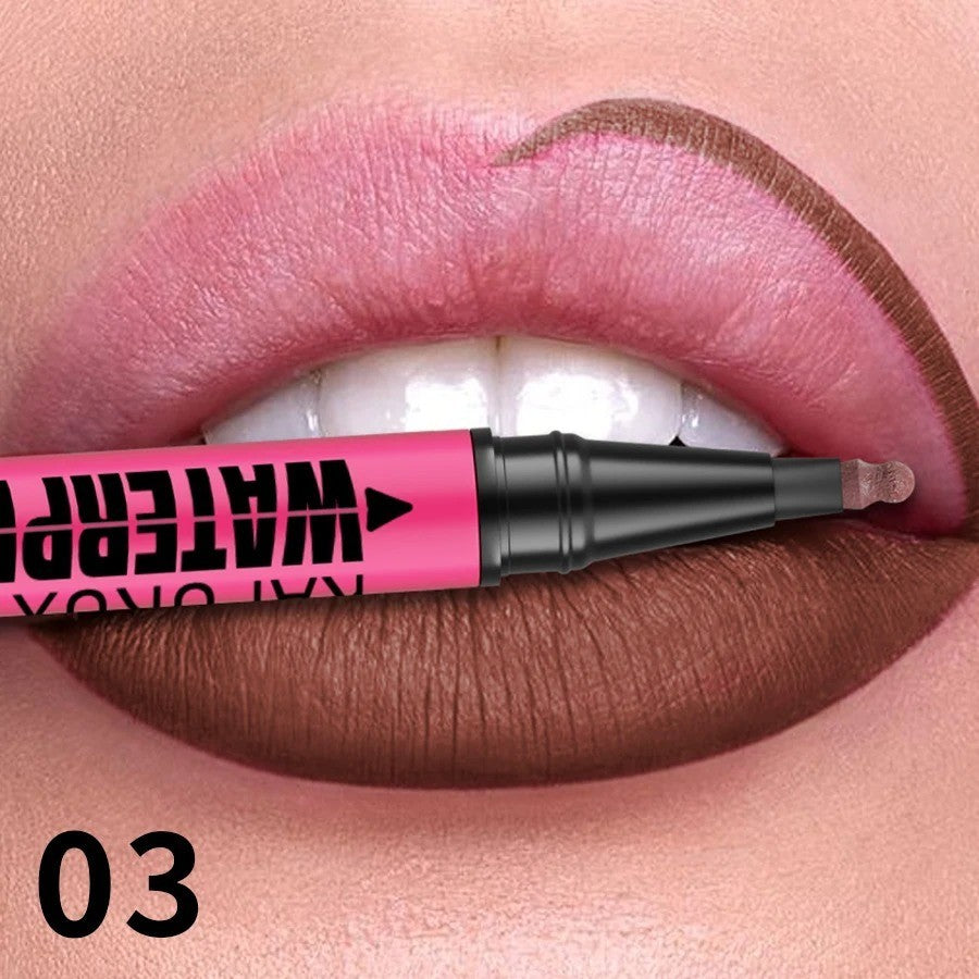 12 Color Liquid Matte Lip Liner Pencil Waterproof & Plumping Lip Makeup