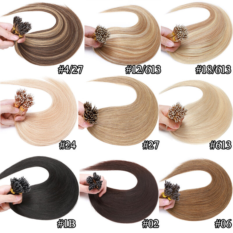 Thick Nano Ring Hair Extensions - 100% Human Hair, Microlink, Ombre