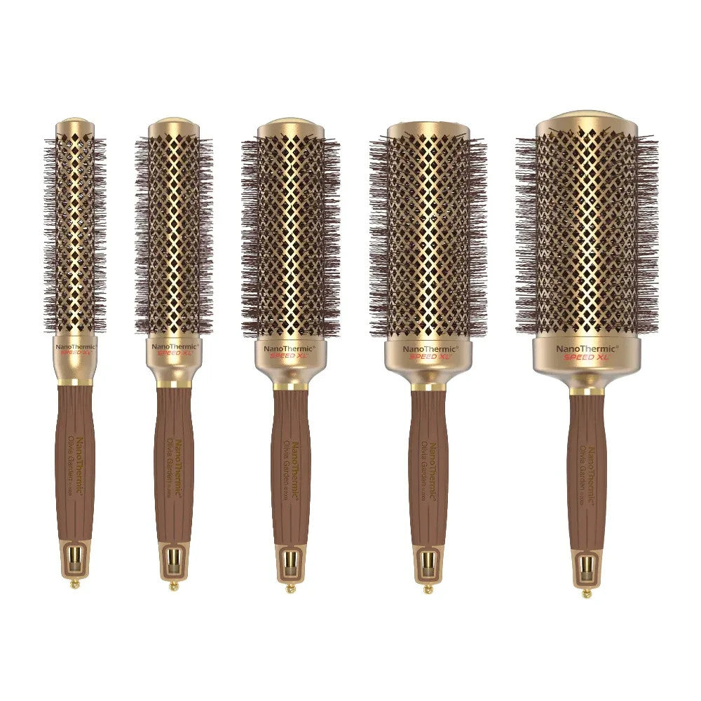 Professional Blow Dryer Brush with NanoThermic & Ionic Technology - Extra Long Barrel