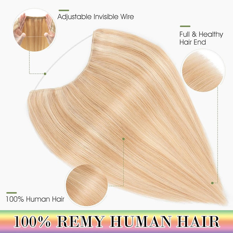 Clip-In Remy Human Hair Extensions with Invisible Wire - Thick Balayage