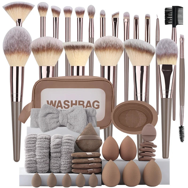 Makeup Brush Set 3-20Pcs Soft Fluffy Face Eye Cosmetic Tools Hypoallergenic