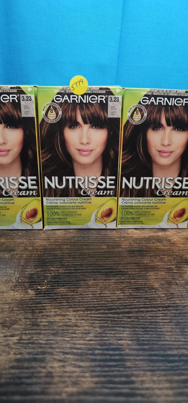 Garnier NutriSse Nourishing Hair Color Cream Dark Quartz #3.23 - Pack of 3