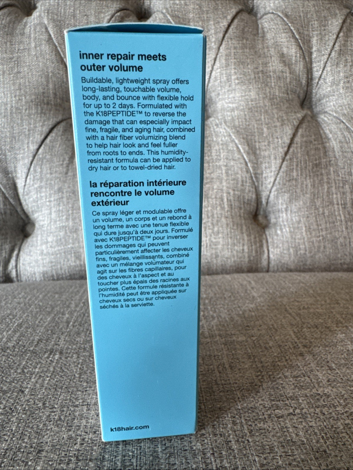 K18 Biomimetic Hair Science Volume Spray - Lightweight Reparative Hair Mist 4oz