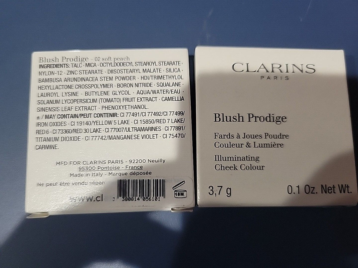 Clarins Blush Prodige Illuminating Cheek Color Soft Peach 0.1oz / 3g (2-Pack)