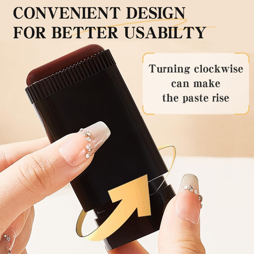 Root Touch-Up Hair Color Stick & Comb - Waterproof Black Dye for Gray Roots