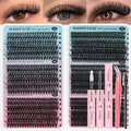 Lash Clusters Kit 708pcs Wispy Eyelash Extensions 10-16mm with Glue & Tweezers