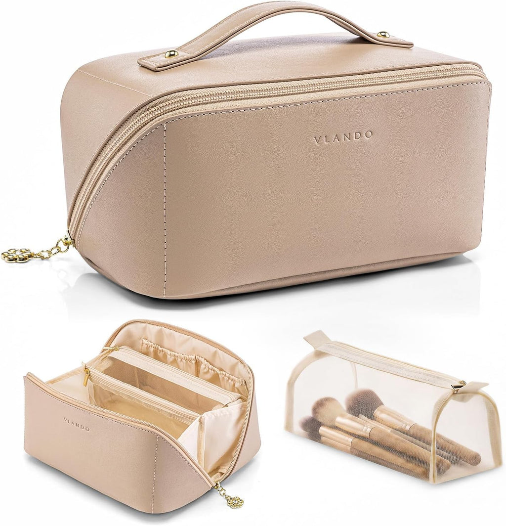 Cosmetic Bag Travel Toiletry Organizer — Ledger Bag for Makeup Essentials
