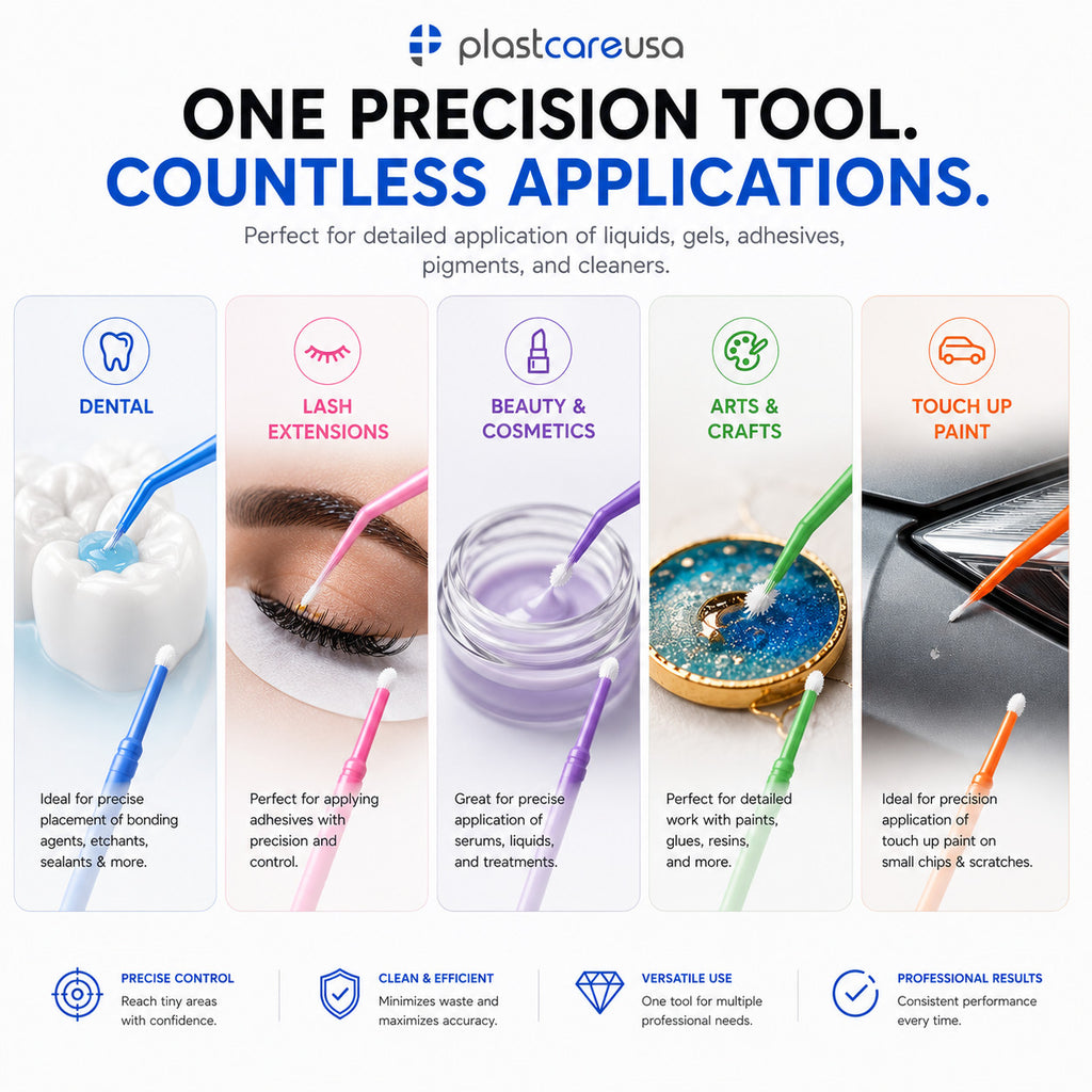 Dental Micro Applicator Brushes - Microbrush Dental Applicators for Eyes & Dental Use