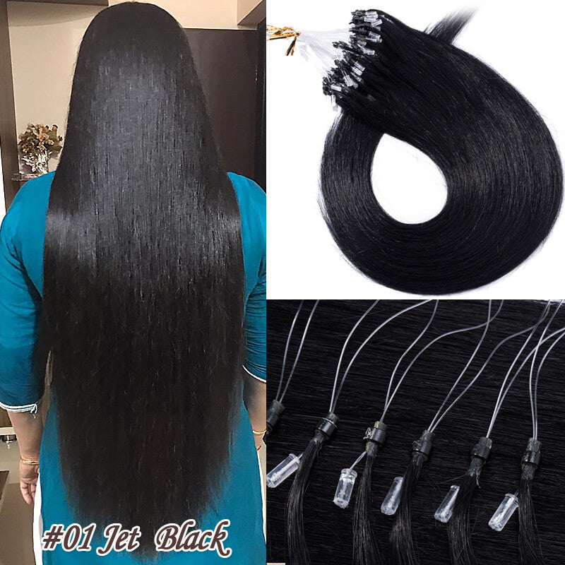 Pre Bonded Human Hair Extensions with Micro Loop Beads - Thick 1G/S