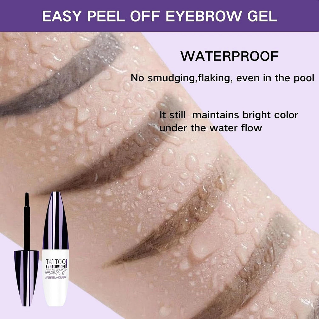 Dark Brown Peel-Off Eyebrow Gel Tint Waterproof & Long-Lasting