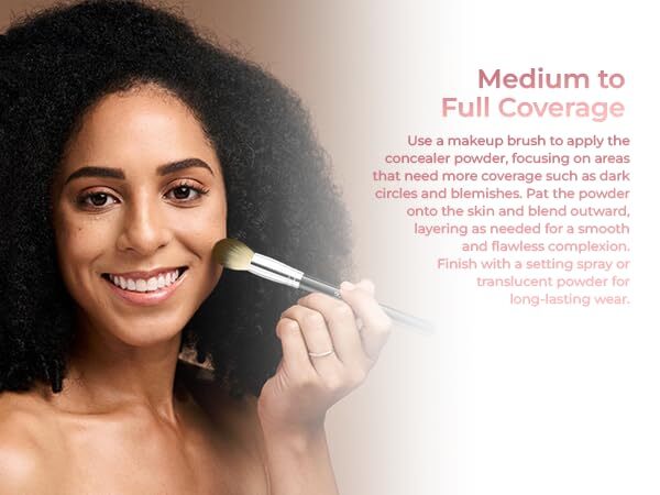 Concealer with Brush - Full Coverage SPF 20 Cast Light to Dark Shades